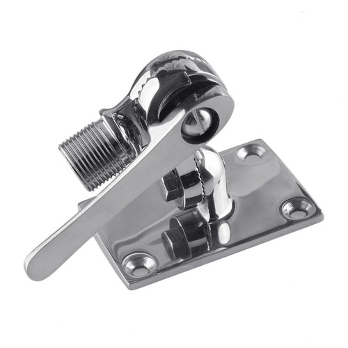 Universal Chrome VHF Adjustable Antenna Base Marine Dual Axis Mount for Boat RV - Zdjęcie 3 z 6
