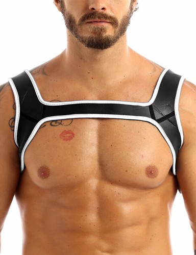 Conjunto de lencería calzoncillos arnés de pecho medio cuerpo para hombre con anillo tórico de metal ropa interior - Imagen 120 de 150