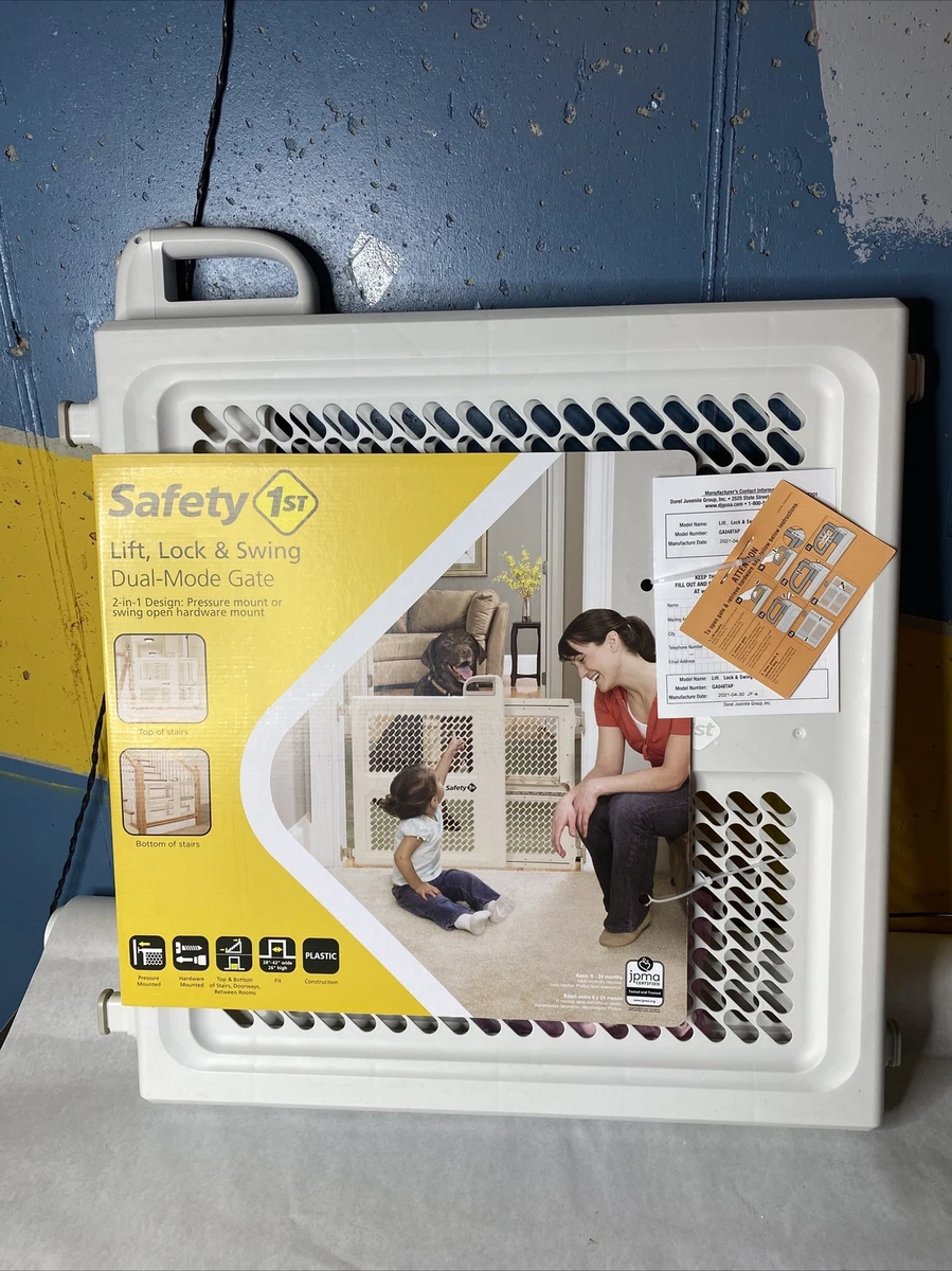 Safety 1st Lift, Lock & Swing Hardware and Pressure-Mounted Baby and Pet  Gate