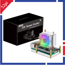 ICE-Tower CPU Cooler RGB LED Light Cooling Fan for Raspberry Pi 5