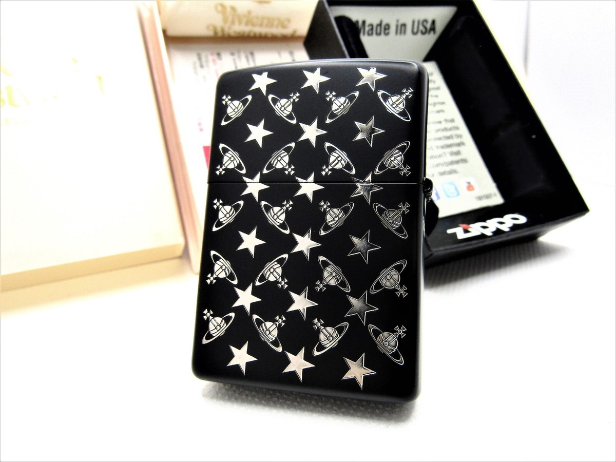 Vivienne Westwood 3 Sides Engraved Black Silver Zippo 2013 Vivienne Westwood 3 Sides Engraved Black Silver Zippo 2013