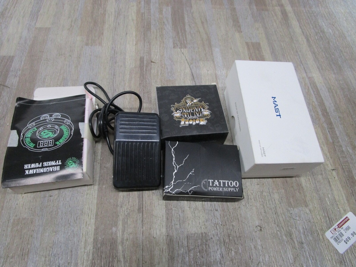 Solong Complete Starter Beginner Tattoo Kit 2 Pro Machine Guns tan