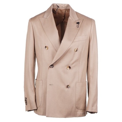 ジャケット・アウター LARDINI Chesterfield coat Good Condition＞ LARDINI Grey Herringbone Chesterfield Coat Size