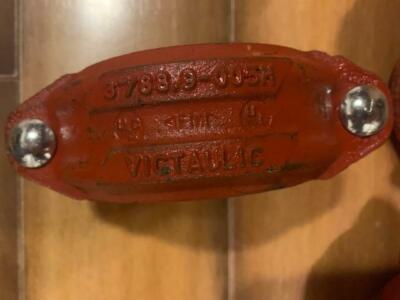 (5) Total Victaulic 3''/88.9-005H Used Rigid Pipe Coupling with Rubber Gasket