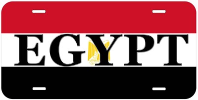 Egypt Flag with Country Name Novelty Car Tag License Plate