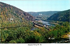 VTG Harpers Ferry West Virginia Where Three States Meet Postcard Traub Co
