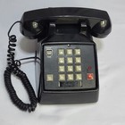 Radio Shack Black Push Button Corded Touch Tone Desk Top Office Phone Untested