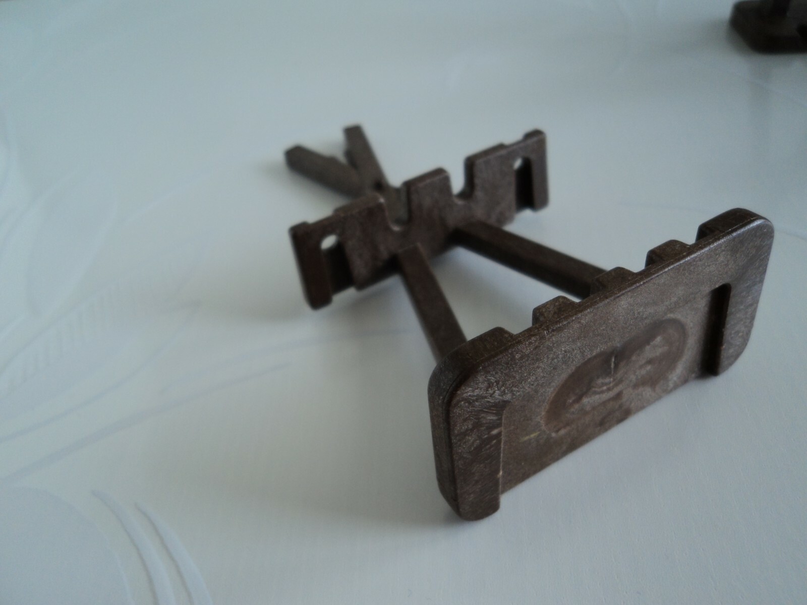 Playmobil Moyen-Âge - Râtelier Marron Clair Pour Armes De Chevalier, Modèle 5168 Vintage