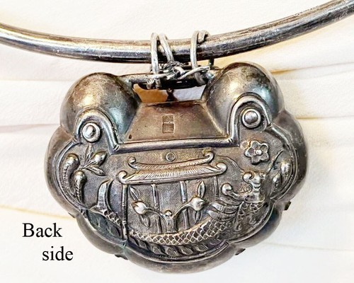ANTIKES CHINESISCHES SILBER HALSBAND COLLIER HALSKETTE - Bild 14 von 24