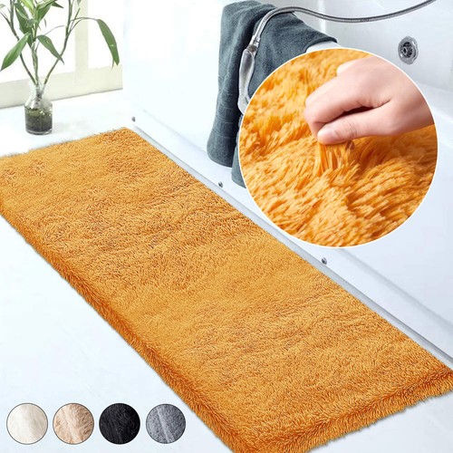 Non Slip Bath Mat Extra Large Bathroom Rugs Super Absorbent Toilet Pedestal Mats eBay