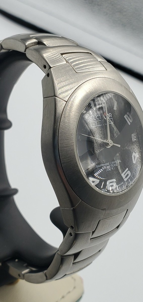 Sector SNL770 Date Swiss Movement Black Dial Sapphire Crystal New