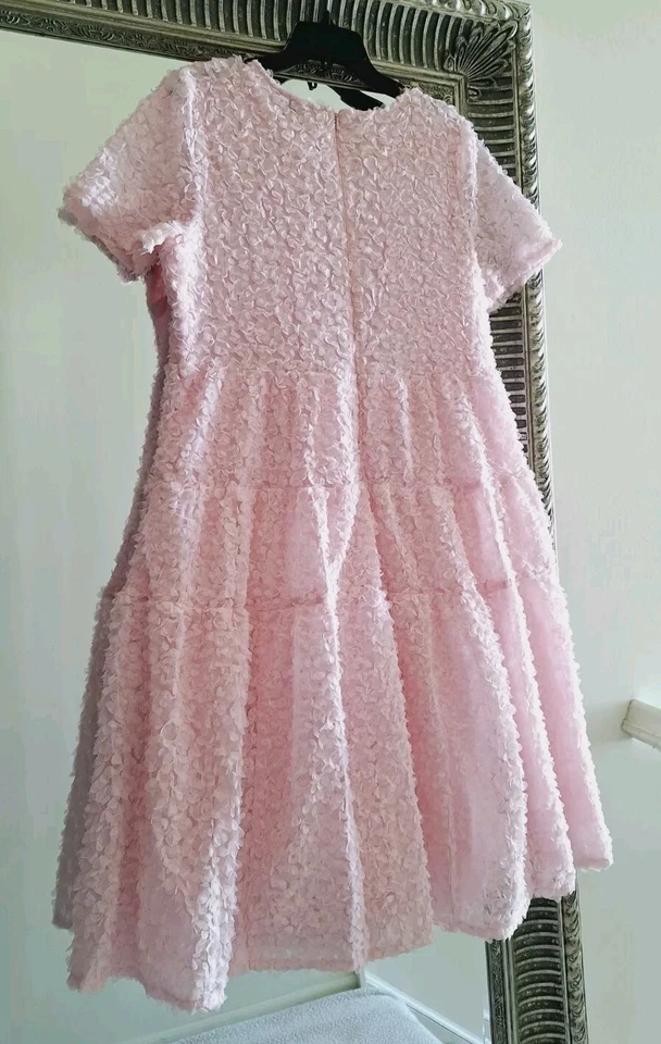 HALOGEN X Atlantic-Pacific Floret Pink Ballerina Midi Dress Size L Org $159 — 第 3/4 张图片