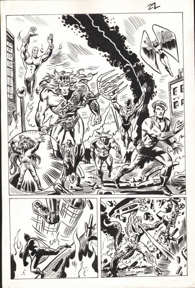 ANGEL GABRIELE/ KEN LANDGRAF/ANTHONY CACIOPPO~UNPUBLISHED PAGE 22 Comic Art