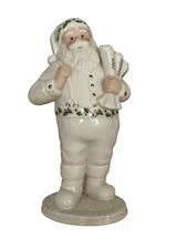 Lenox Santa's List Figurine Nice Naughty Christmas Gold Trim Porcelain 6.75"