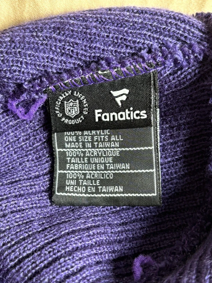 BALTIMORE RAVENS NFL FOOTBALL KNIT STOCKING CAP, HAT, BEANIE Fanatics - Image 3 of 4