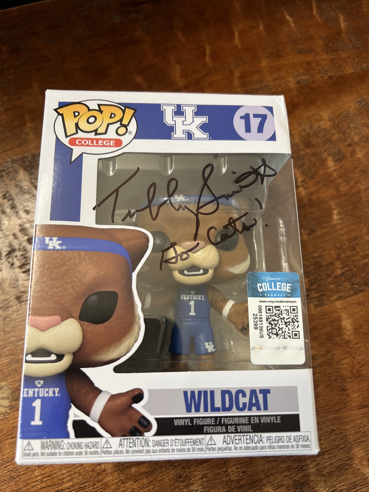 Tubby Smith Autographed Signed Kentucky Wildcats Wildcat Funko POP Psa Dna Coa Kentucky 