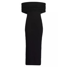 NWT Reformation Josefina Ribbed Off the Shoulder Bodycon Dress Size Small