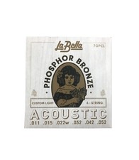 La Bella Guitar Strings Acoustic Phosphor Bronze Custom Light 011-052