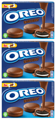 3 OREO ENROBED Chocolate Cookies Biscuits European Snacks 246g 8.6oz