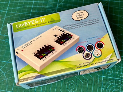 ExpEYES-17 USB Lab Instrument w/ 1Msps Oscilloscope, FGEN, PSU, DMM, I2C, Python