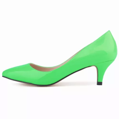 Scarpe da ufficio chic da donna tacco medio basso tacco slip on décolleté scarpe da lavoro taglia - Foto 44 di 49