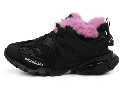 Balenciaga Track Sneaker Faux Fur-lined Shoes Trainers Mesh