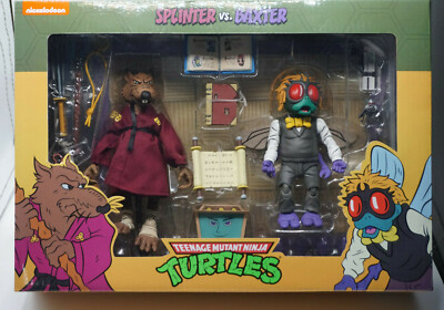 NECA Teenage Mutant Ninja Turtles 7'' Figure - Splinter vs. Baxter 2 Pack Figures