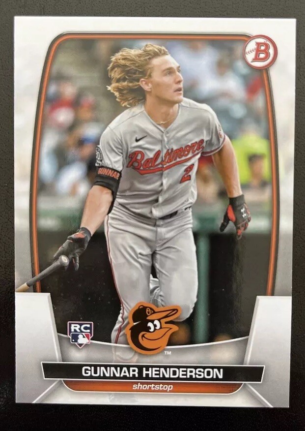 2023 Bowman Gunnar Henderson Rookie RC #65 Baltimore Orioles ROY!