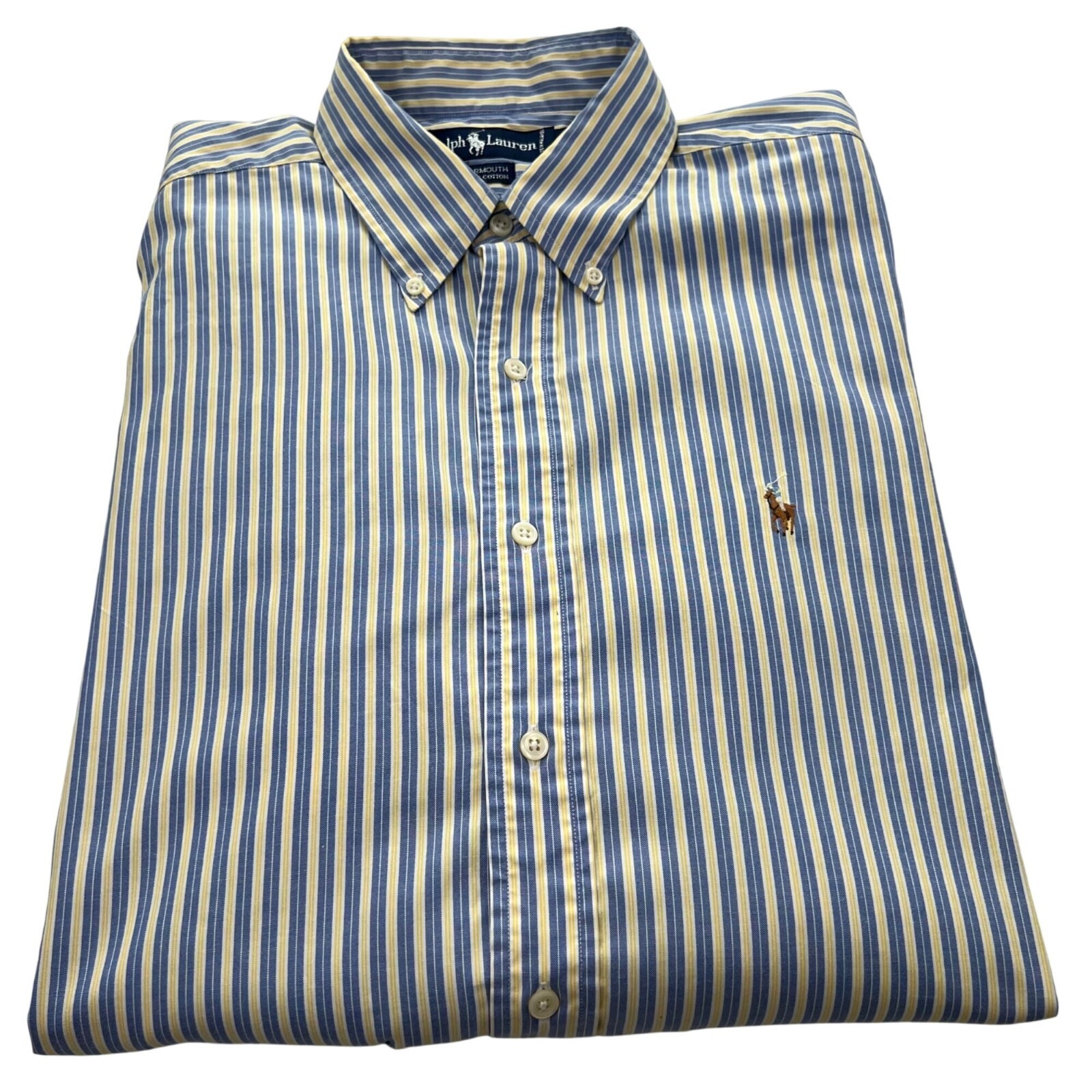 Camicia uomo Ralph Lauren Flesh Pony 16 righe bottoni Yarmouth 33 manica lunga XL