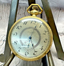 Antique 1920 rare Elgin Pocket watch grade 463 size 3/0s Gold filed read