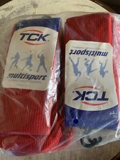 New LOT of 18 Pair Small TCK MULTISPORT Tube Sock Red Football Soccer Baseball