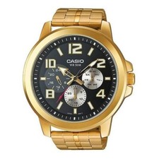 Casio Stainless Steel Black Dial Analog Gold Men's Wrist Watch MTP-X300G-1AVDF