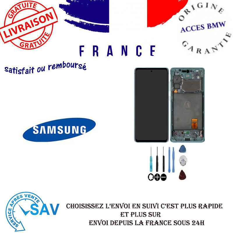 Ecran LCD Complet OLED Bleu Avec Châssis Pour Samsung Galaxy S20 (G980F