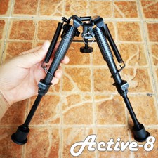 Bipiede Fucile 6-9 Pollici Fibra di Carbonio Gamba Regolabile Ultraleggero Con Adattatore 20mm 