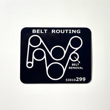 Engine Fan Belt Routing Diagram Decal - Fits ...