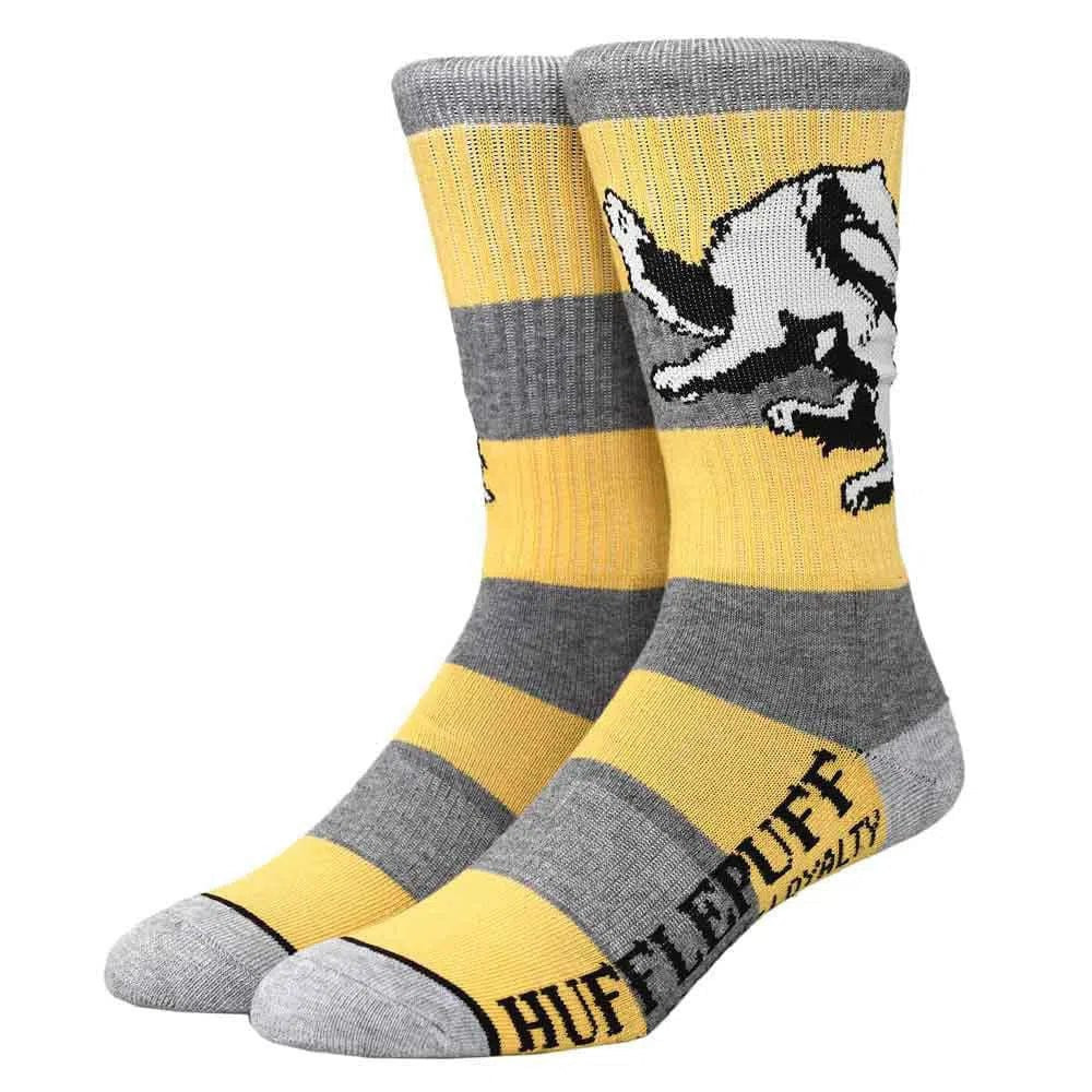 Harry Potter Hufflepuff Rugby Stripe Crew Socks by Bioworld
