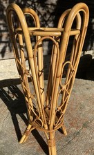 Vintage Ancien Porte-parapluie Bambou Rotin Osier Style Albini Années 50 - 60