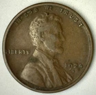 1924 S Lincoln Wheat Cent Coin VF Bronze US Penny Very Fine Circulated 1c