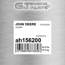 AH156200 AUGER fits JOHN DEERE (Surplus Open Box)