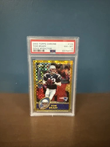 2003 Topps Chrome Tom Brady Gold Xfractor # 44/101 PSA 8 ððð¥ð¥ð¥ððð