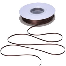 Brown Double Faced Satin Ribbon 1/8 Inch 100 Yards Brown Satin Ribbon for Gif...