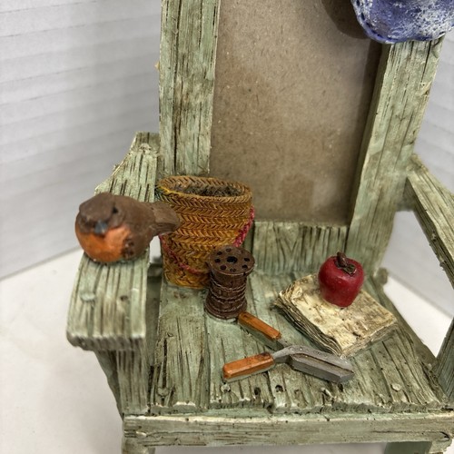 Hallmark Marjolien Bastin Adirondack Chair Picture Frame Lime Green Chair W/bird - Bild 2 von 12