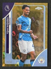 Tijjani Reijnders 2025-26 Topps Chrome LogoFractor Premier League Gold /50 #122