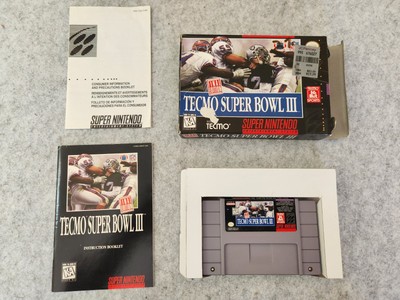 Tecmo Super Bowl III: Final Edition (SNES) Super Nintendo CIB w/ Manual!! Tested