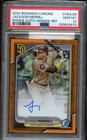 2024 Bowman Chrome Jackson Merrill - Rookie Auto Orange Refractor /25 - PSA 10