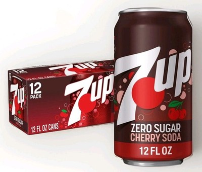 7UP Cherry Zero Sugar 12 fl oz 12 Pack cans FREE SHIPPING