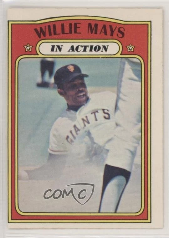1972 O-Pee-Chee In Action Willie Mays #50 HOF