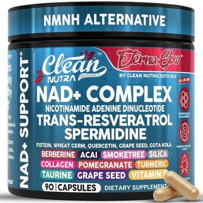 NAD Resveratrol Supplement Spermidine Fisetin Quercetin Grape Seed Gotu Kola... 