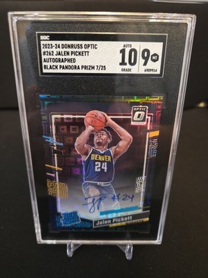 Jalen Pickett 2023-24 Donruss Optic #262 Rc Auto 7/25 Black Pandora Prizm