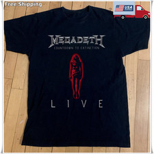Megadeth Countdown To Extinction Live Unisex Black T-shirt, Size S-5XL